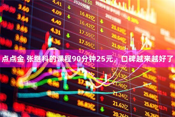 点点金 张继科的课程90分钟25元,口碑越来越好了